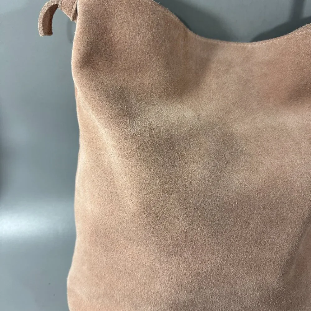 M.I.L.A. JACKIE Suede Crossbody Bag in Taupe - Picture 6 of 15